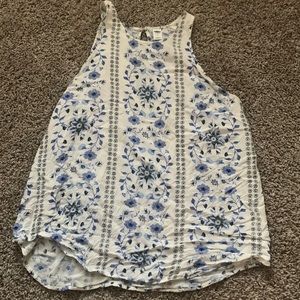Juniors Flowy Floral Pattern Tank Top